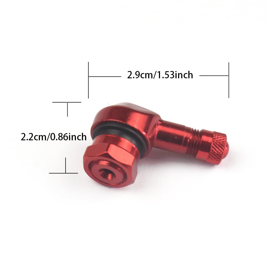 10 set 2 pezzi valvola in lega di alluminio cerchio moto portatile antiruggine adattatore pneumatico universale tubeless valvole steli grigio