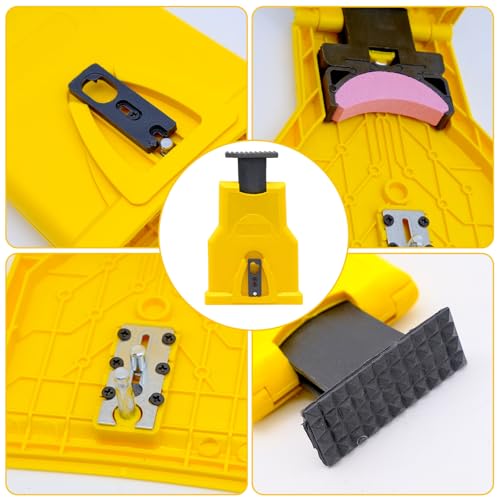 Chainsaw Sharpener, Fast Chain Saw Sharpener Tool, Chainsaw Sharpening Kit with 7 Pcs Stone Grinder, Fits for 14in, 16in, 18in, 20in Two-Hole Chainsaw Bar 4 Chainsaw Sharpener, Fast Chain Saw Sharpener Tool, Chainsaw Sharpening Kit with 7 Pcs Stone Grinder, Fits for 14in, 16in, 18in, 20in Two-Hole Chainsaw Bar - Image 4