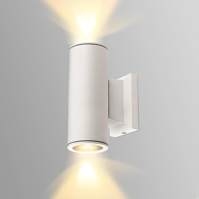 Aigostar Outdoor Wall Lights Mains Powered, IP65 Up Down Outside Lights Exterior Wall Sconce, Aluminum Indoor Wall Lights Max 35W GU10 Wall Light for Front Door, Garage, Porch, Garden, Balcony, Patio
