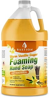 Bastion Foaming Hand Soap - Foam Hand Wash Refill for Bath And Body Works, Dial, Method, Michel, JR Watkins, Dove - Warm Vanilla Sugar w/Essential Oils in One Gallon (128 oz) Bulk Bottle