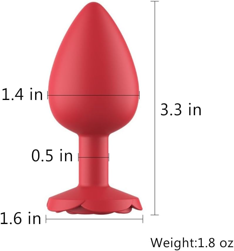 2 Pack Sexy Rose Ball Mouth Gag & Silicone Anal Butt Plugs Stimulation Anal Training Set Adjutable Leahter BDSM Strap Sex Toys for Women Female Adult Couples SM Games Foreplay Set of 2