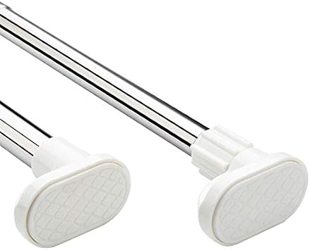 Extendable Shower Curtain Rod, Shower Curtain Rail, Curtain Rod Shower Curtain Track Clothes Pole Stainless Steel Rod No Drilling Required, Telescopic Shower Curtain Pole Life stick, 142240