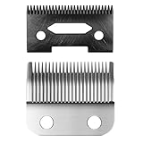 Anrom Professional Replacement Clippers Blades Upgrade Carbon Steel Ceramic Blades Set for Wahl Senior Clippers# 8591 (Silver)