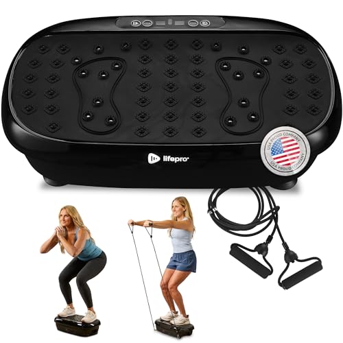 Lifepro Vibration plate exercise machine with magnetic acupoints, vibration platform for beginners and recovery, ideal lymphatic drainage stimulator for muscle toning and overall fitness