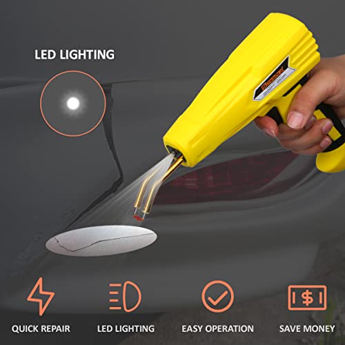 True 150W Portable Plastic Welding Kit, 2 In 1 Handheld Hot Stapler Gun For Car Bumper Repair, Plastic Soldering Machine With 900Pcs 4 Kinds Of Hot Stapler, For Car Bumper Kayak Crack Repairs #TOP2
