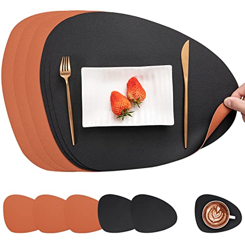 Myir JUN Leather Table Mats and Coasters