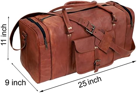 Leather Travel Duffel Bag Luggage Gym Outside Weekender Bag Overnight Duffel 4 Leather Travel Duffel Bag Luggage Gym Outside Weekender Bag Overnight Duffel