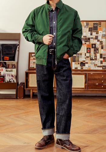 Red Tornado 14oz Selvedge Denim Jeans Loose Fit Straight Leg, Dark Blue4