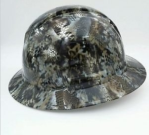 Wet Works Imaging Customized Pyramex Full Brim Camo Hard Hat with Ratcheting Suspension