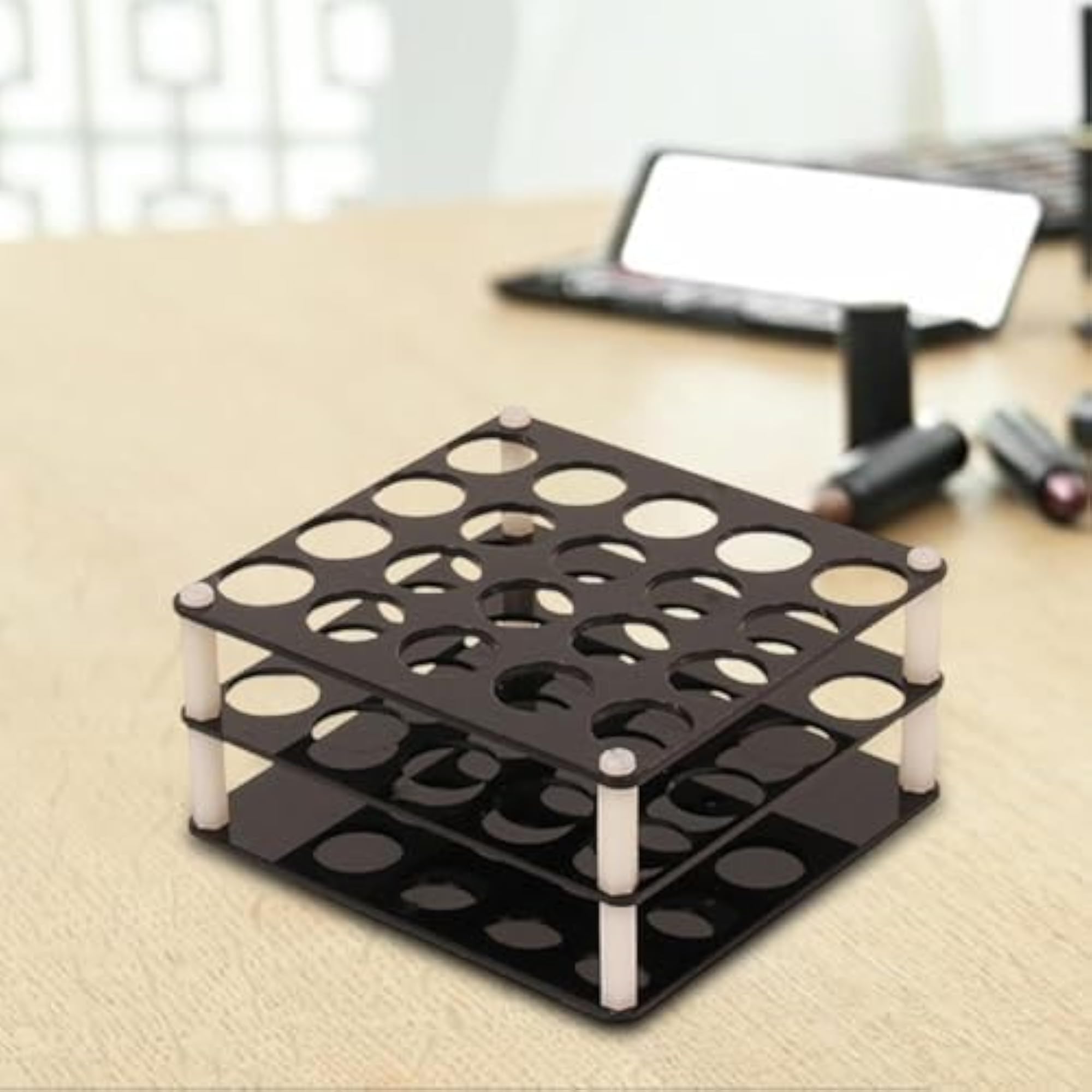 Acrylic Pen Holder Office Supplies Makeup Brush Rack
