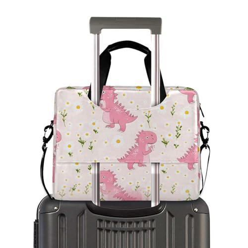 Bolsa maletín para laptop rosa diseño dinosaurio 13-15.6" miniatura 4