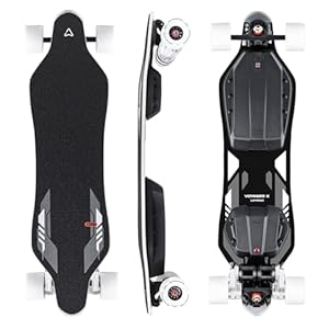 MEEPO Electric Longboard Skateboard with Remote for Adults, 34 MPH Top Speed, 30 Miles Long Range with 2800W*2 Gear Drive Motor, Bamboo & Fiberglass Deck, 330 LBS Max Load, Voyager X