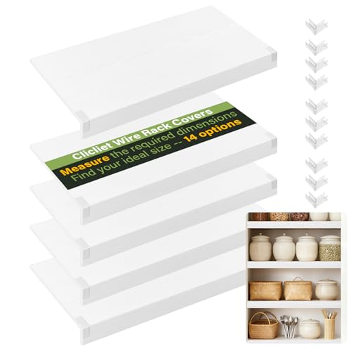 Wire Rack Covers for Shelves, 24*12 inch Wires Shelf Ccover, Shelfs Covers for Wire Shelving, Easy to cut Install Wires Shelf 0.31-inch Thick Moisture Durable Shelfs Liner for Kitchen, Pantry White