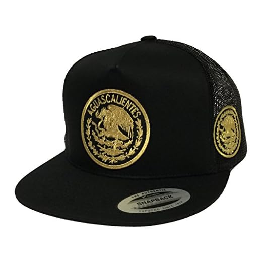 Aguascalientes Logo Federal 2 Logos 2’’ ÁGUILA A LADO HAT Black MESH