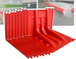 L-Shaped Flood Barrier - Emergency Water Block for Driveways & Outdoor Use, Ultimate Flood Defense Solution for Rainy Weather, Durable Waterproof Flood Protection Board