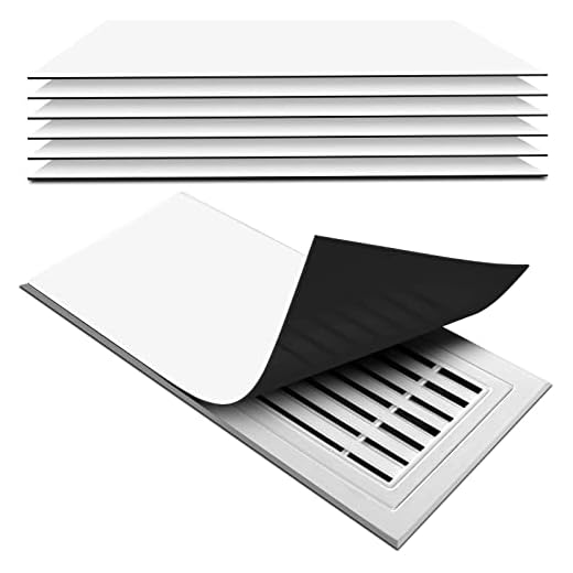 TECWAP 6 Pack Strong Magnetic Vent Covers for Home Ceiling， Thick Magnet Cover Standard Air Registers - Floor，Wall，Home HVAC，Ac，Rv and Furnace Vents,5.5 inch X 12 inch,Pure White.