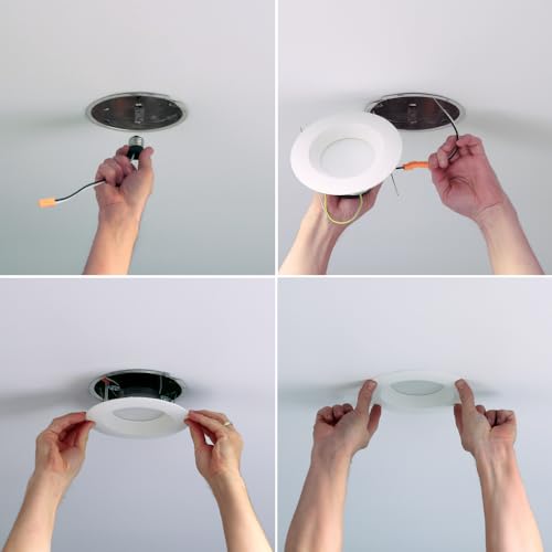 Halo LT 5 in / 6 in Integrated LED Recessed Retrofit Downlight Trim 600 Lumens 3000K Soft White 90 CRI Wet Location Listed Title 20 Compliant Energy Star Certified by HALO - Image 2