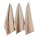 DII Cotton Oversized French Stripe Dish Towels, 20 x 30" Set of 3, Monogrammable Country Farmhouse Flour Sack Tea Towels-Red