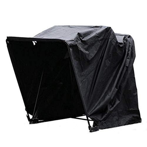 TECHTONGDA Heavy Duty Motorcycle Storage Garage Shelter Shed Cover Blcak Tent Portable Motorcycle Tent Sheds (S/8.9 * 3.4 * 5.0