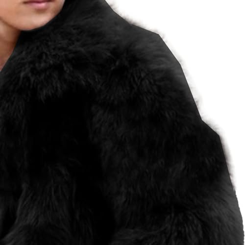 Mens Stylish Short Faux Fur Coat Warmth Thick Furry Overcoat Mulit Color Long Sleeve Fur Y2K Outerwear2