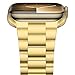 iiteeology Compatible with Apple Watch Band 40mm 38mm, Upgraded Version Solid Stainless Steel Band Business Replacement iWatch Strap for Apple Watch Series 5/4/3/2/1- Yellow Gold