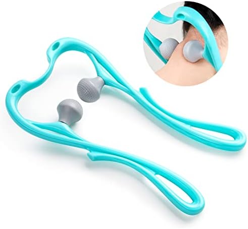 LWJenjoy Neck Massager, Occipital Massage Stick Tool, with Balls for Self Muscle Deep Tissue Massage, Relaxation, Tension Relief Lightweight for Pain Relief Deep Tissue
