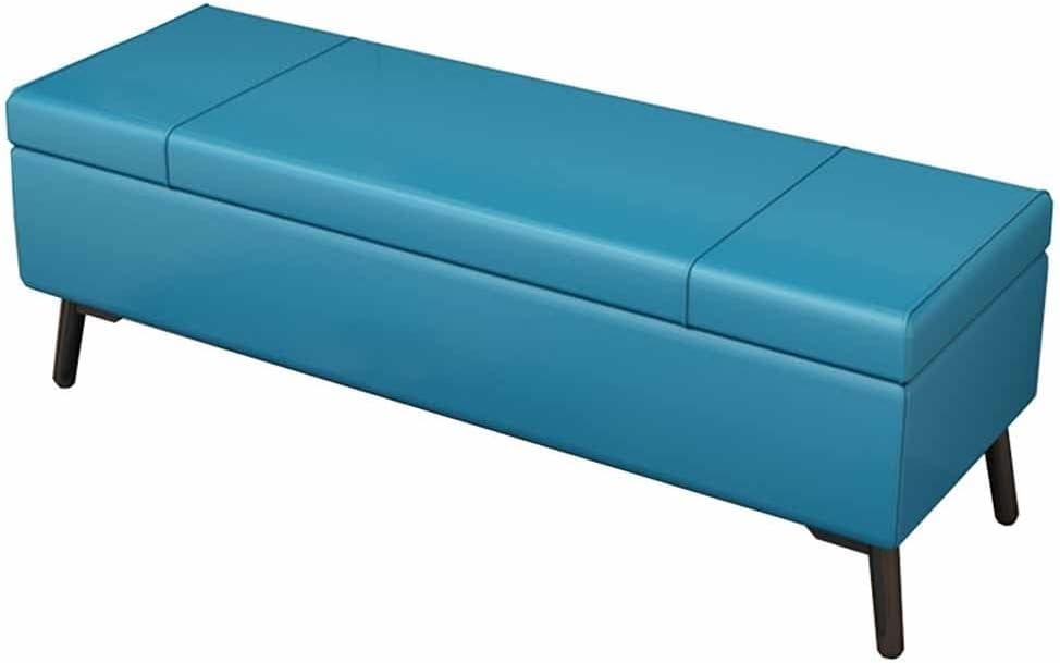 Pouf repose-pieds avec coffre de rangement pour jouets, fini le désordre dans le salon