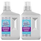 SilverWorks! Powerful Odor Eliminating Laundry Detergent Liquid - Silver Ion Deodorizer Technology - Laundry Odor Eliminator For Clothes - Cleans, Deodorizes and Protects -2 Pack (132 Loads) 66 FL OZ