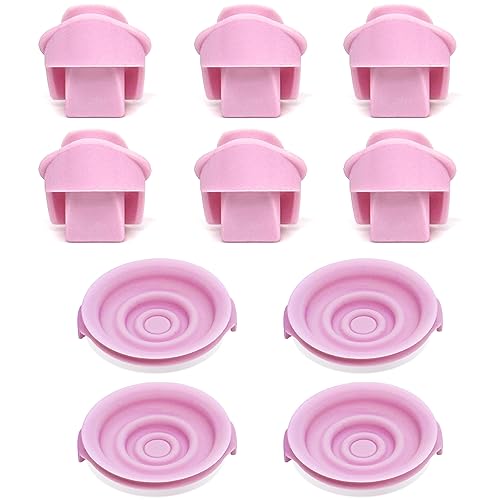 Yeabetter 6 Pack Duckbill Valves & 4 Pack Silicone Diaphragm Compatible with Elvie Wearable Breast Pump, Pump Seals, Replacement Parts, Pump Accessories, Not Original Elvie Breast Pump Parts