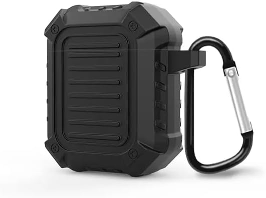 Funda de TPU suave resistente para Airpods Gen 1 y 2 (negro)