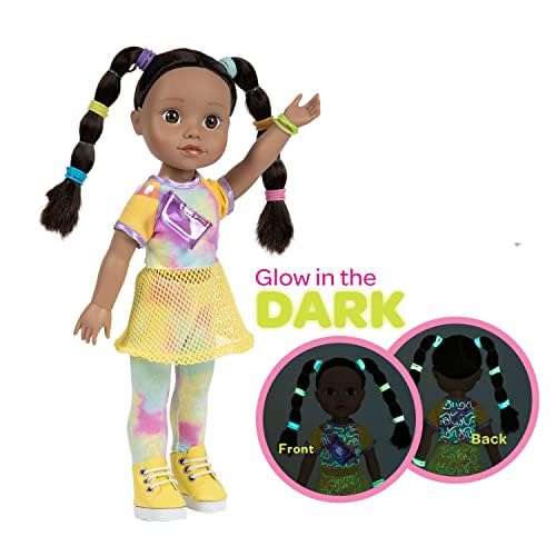 Adora Glow Girls Doll Set with Glow-in-the-Dark Accessories & Clothes, 14.5" Realistic Soft & Cuddly Baby Doll for Kids and Toddlers Birthday Gift for Ages 3+ - Harmony
