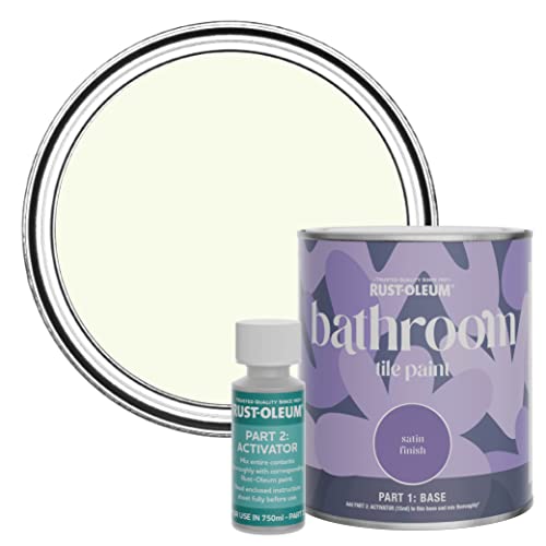 Rust-Oleum Green Water-Resistant Bathroom Tile Paint in Satin Finish - Apple Blossom 750ml