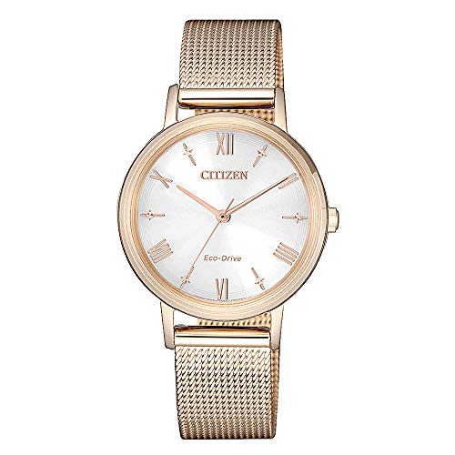 Price comparison product image Citizen Women's Analogue Eco-Drive Watch with Stainless Steel Strap EM0576-80A