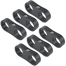 WMYCONGCONG 6 PCS 8AN Hose Separator Clamp, Aluminum Fuel Line Mounting Clamps for 1/2 Fuel Hose, Oil Line, Brake Line, Water Pipe and Gas Line