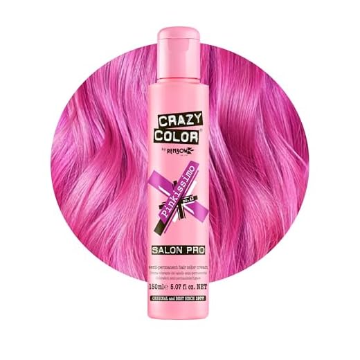 Crazy Color Hair Dye - Vegan and Cruelty-Free Semi Permanent Hair Color - Temporary Dye for Pre-lightened or Blonde Hair - No Peroxide or Developer Required (PINKISSIMO)