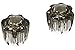 Dura Faucet Replacement Faucet Knobs in Faucets Only – Features Smooth Turning and Easy Installation - Marked Hot and Cold Smoked Crystal Acrylic