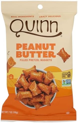 Quinn Popcorn, Pretzel Nuggets, Creamy Peanut Butter Filled, 7 Ounce (198 g)