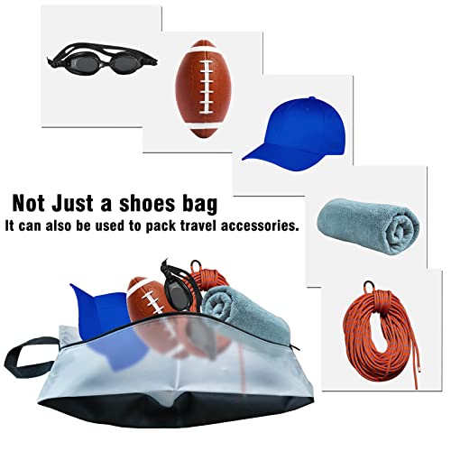 3Pcs Large Shoe Bags For Travel, Pvc Translucent Zipper Travel Shoe Bag, Waterproof Shoe Bags For Storage With Handle For Men & Women Travel Essentials, Travel Shoe Bags For Packing, Black #TOP4