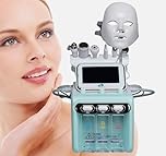 Hydrogen Facial Beauty Machine with Smart Screen, 7 in 1Multifunctional Hydrodermabrasion Machine for Skin Cleaning Caring, Profession Skin Rejuvenation Small Bubble Device for Home Salon Spa (Cyan)