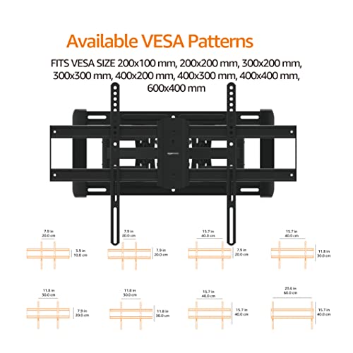 Amazon Basics Dual Arm Full Motion TV Mount, 37-Inch to 80-Inch, black by Amazon Basics - Image 6