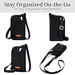 RONSIN Women Crossbody Bag Nylon Cell Phone Purses Wallet Travel Pouch Shoulder Strap with Anti Theft Locking Zipper - Image 4