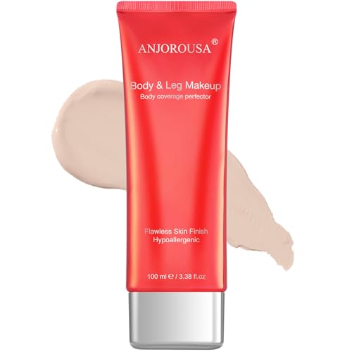 ANJOROUSA Tattoo Cover Up Makeup Waterproof,No Transfer Body Coverage Perfector,Full Coverage Body Foundation & Tattoo Concealer (Warm)
