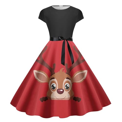 Vestido de fiesta para mujer, elegante, largo hasta la rodilla, sin mangas, para mujer, rosso, M