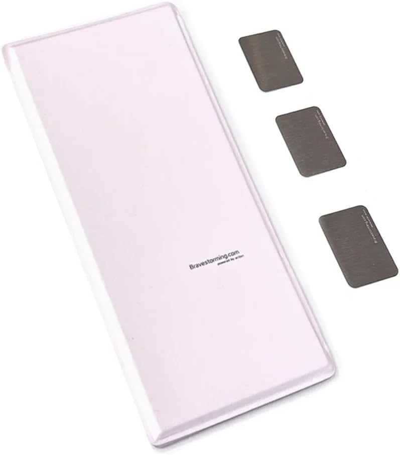 Bravestorming MoverPad, Magnetic Memo Brick Organizer Art Supplies for School, Parenting, Office Projects and Presentations (Memo Brick not Included) (Pink)