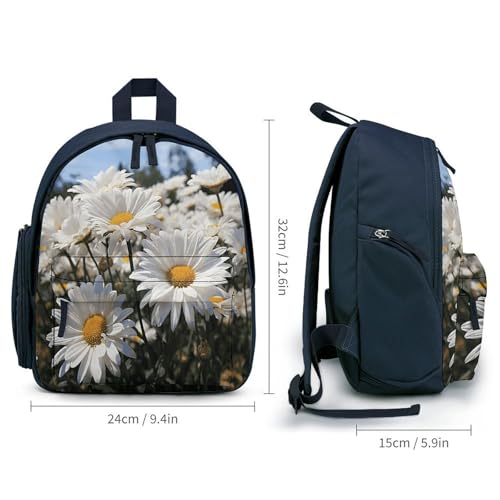 Wild White Daisies Mini Backpack Light Weight Small Travel Backpack Shopping Travel Daypack2