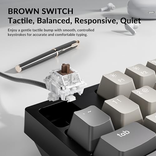 Keychron C1 Pro Wired Custom Mechanical Keyboard, TKL Layout QMK/VIA Programmable OEM Profile Double-Shot PBT Keycaps White LED Backlight with K Pro Brown Switch for Mac Windows Linux by Keychron - Image 3