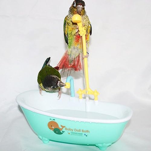 Image of Mipcase Parrot Bird Bath Shower Accessories Sink Toy Sink Accessories Parrot Shower Box Bath Tub for Bird Hanging Basin Basin Container Plug-in