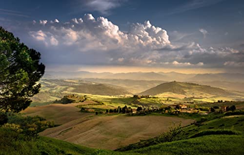 LHJOYSP Puzzle Animales 1000 piezaspaisaje Natural,Italia,Paisaje Rural,75x50cm Cover