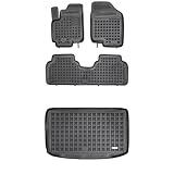 MOTOS Kit de tapis de voiture et de tapis de coffre en caoutchouc pour Kia Venga 2009-2017 Améliorez votre confort de voyage avec le tapis antidérapant pour voiture - tapis de sol pour voiture tous te