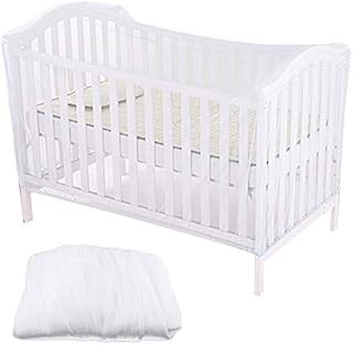 KBNIAN Mosquito Net Baby Cot Net 135x60 cm Travel Cot Mosquito Net Portable Cot Insect Net Fine Mesh Anti-Mosquitoes for Baby Cots Cribs Cot Bed Baby's Good Sleep - White